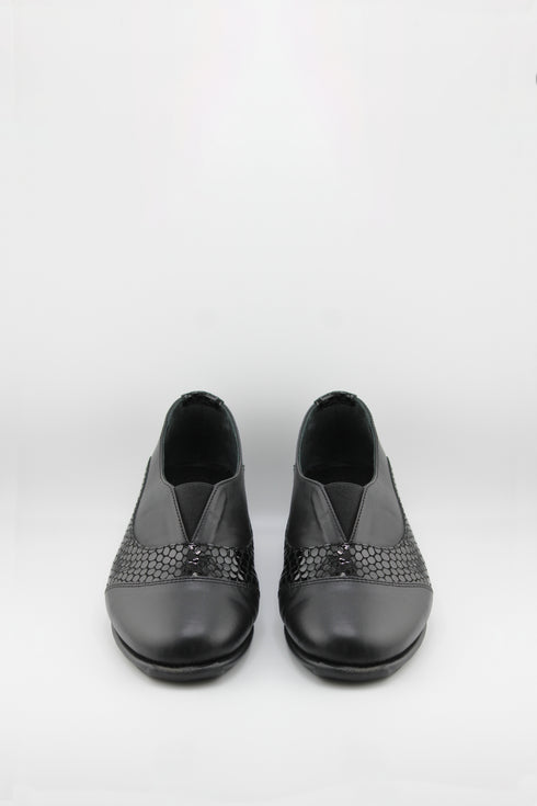 DFC Relax Comfort Wedge Loafers with Textured Accent